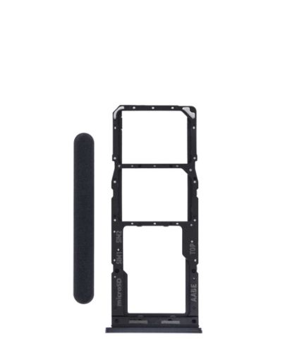 Dual Sim Card Tray for Galaxy A12 / A125 - BLACK