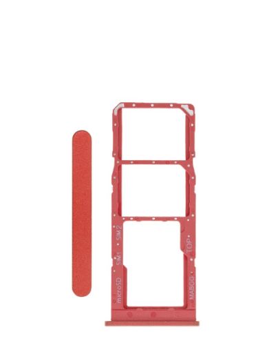 Dual Sim Card Tray for Galaxy A12 / A125 - RED