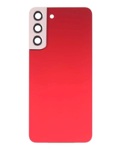 Back Glass with Camera Lens and Adhesive for Galaxy S22 Plus - RED