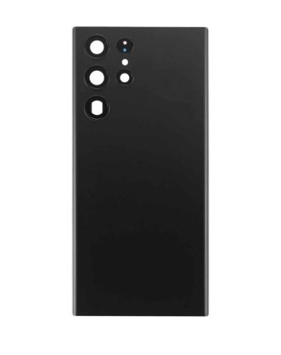 Back Glass with Camera Lens and Adhesive for Galaxy S22 Ultra - PHANTOM BLACK