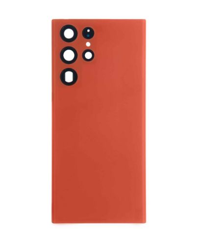 Back Glass with Camera Lens and Adhesive for Galaxy S22 Ultra - RED