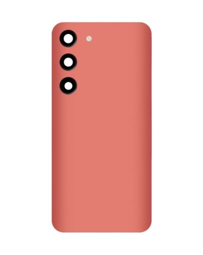 Back Glass with Camera Lens and Adhesive for Galaxy S23 Plus - RED