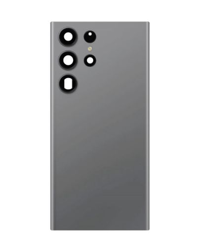 Back Glass with Camera Lens and Adhesive for Galaxy S23 Ultra - GRAPHITE