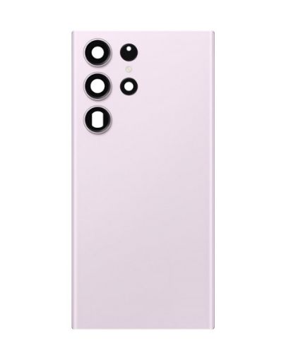 Back Glass with Camera Lens and Adhesive for Galaxy S23 Ultra - LAVENDER