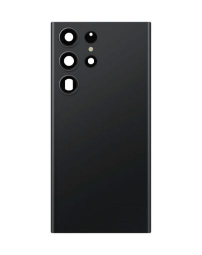 Back Glass with Camera Lens and Adhesive for Galaxy S23 Ultra - PHANTOM BLACK