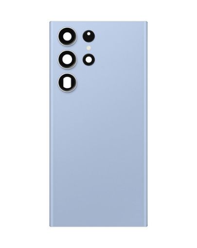 Back Glass with Camera Lens and Adhesive for Galaxy S23 Ultra - SKY BLUE