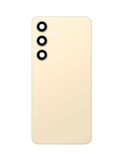 Back Glass with Camera Lens and Adhesive for Galaxy S24 Plus - AMBER YELLOW
