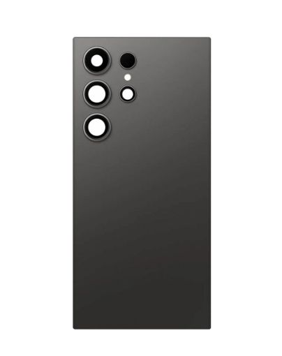 Back Glass with Camera Lens and Adhesive for Galaxy S24 Ultra - TITANIUM BLACK