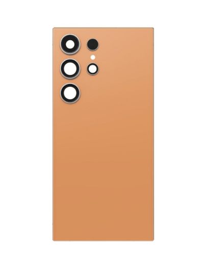 Back Glass with Camera Lens and Adhesive for Galaxy S24 Ultra - TITANIUM ORANGE