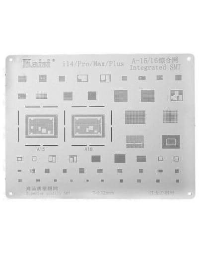 Picture of Kaisi A16 2D BGA Reballing Stencil CPU IC Chip Soldering Net for iPhone 14 / 14PL / 14P / 14PM (A16)