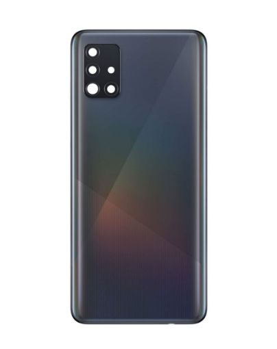 Picture of Back Glass for Galaxy A51 4G (A515 / 2019) (NO LOGO) (BLACK)