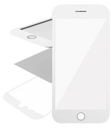 Picture of 3in1 (Front Glass + Frame + OCA) (2 Pack) (WHITE) for iPhone 8 Plus (G+ Oca Pro)