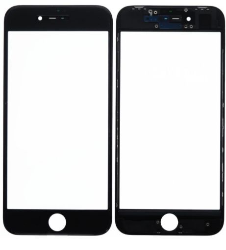 Picture of 3in1 (Front Glass + Frame + OCA) (Premium) (2 Pack) (BLACK) for iPhone 8 (G+ Oca Pro)