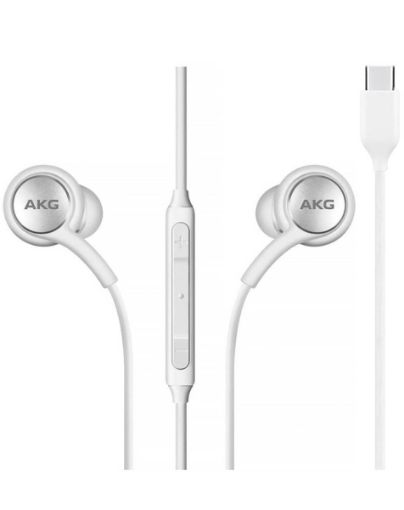 Picture of AKG Galaxy S20 Stereo Headphones with Microphone and Volume Buttons (White) (Only Ground Shipping)
