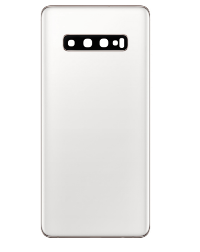 Picture of Back Glass with Camera Lens and Adhesive for Galaxy S10 (NO LOGO) (CERAMIC WHITE)