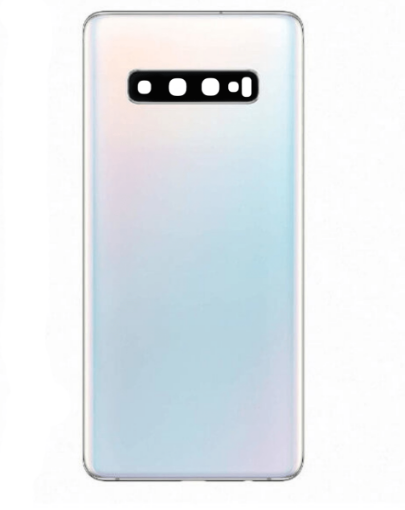 Picture of Back Glass with Camera Lens and Adhesive for Galaxy S10 (NO LOGO) (PRISM WHITE)