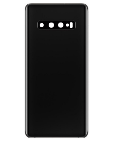 Picture of Back Glass with Camera Lens and Adhesive for Galaxy S10 Plus (NO LOGO) (PRISM BLACK)