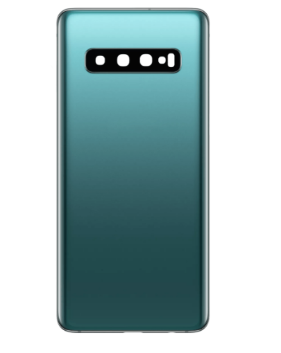 Picture of Back Glass with Camera Lens and Adhesive for Galaxy S10 Plus (NO LOGO) (PRISM GREEN)