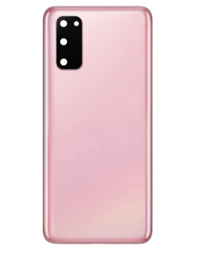 Picture of Back Glass with Camera Lens and Adhesive for Galaxy S20 (NO LOGO) (CLOUD PINK)