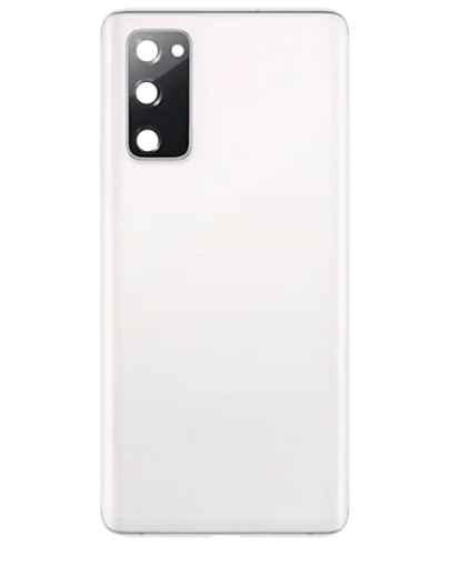 Picture of Back Glass with Camera Lens and Adhesive for Galaxy S20 FE (NO LOGO) (CLOUD WHITE)