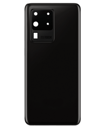 Picture of Back Glass with Camera Lens and Adhesive for Galaxy S20 Ultra (NO LOGO) (COSMIC BLACK)