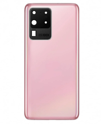 Picture of Back Glass with Camera Lens and Adhesive for Galaxy S20 Ultra (NO LOGO) (COSMIC PINK)