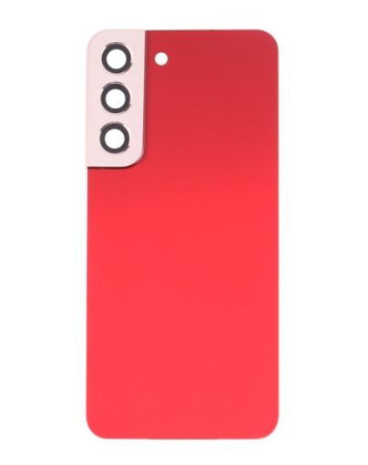 Picture of Back Glass with Camera Lens and Adhesive for Galaxy S22 (NO LOGO) (RED)