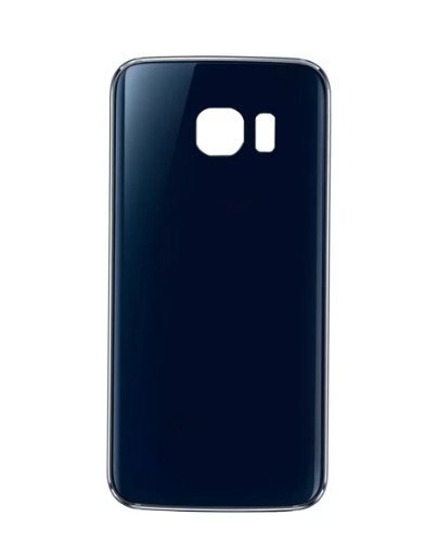 Picture of Back Glass with Camera Lens and Adhesive for Galaxy S6 Edge (NO LOGO) (BLACK)