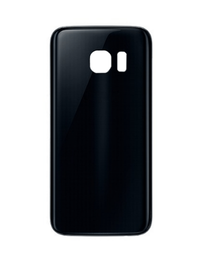 Picture of Back Glass with Camera Lens and Adhesive for Galaxy S7 Edge (NO LOGO) (BLACK)