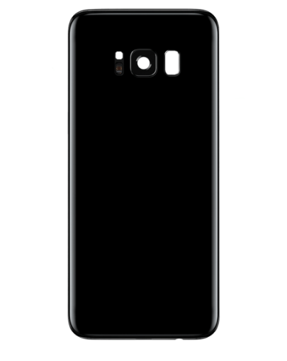 Picture of Back Glass with Camera Lens and Adhesive for Galaxy S8 (NO LOGO) (BLACK)