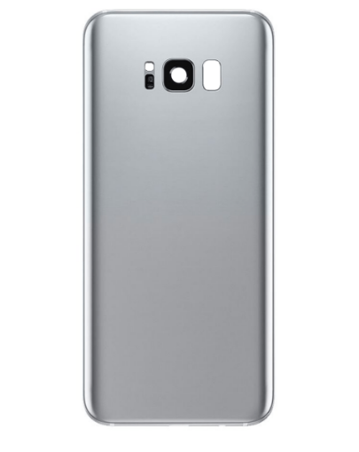 Picture of Back Glass with Camera Lens and Adhesive for Galaxy S8 (NO LOGO) (SILVER)