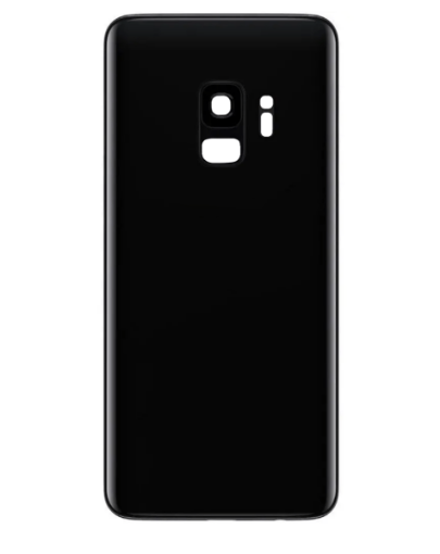 Picture of Back Glass with Camera Lens and Adhesive for Galaxy S9 (NO LOGO) (MIDNIGHT BLACK)