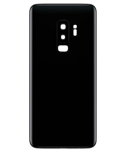 Picture of Back Glass with Camera Lens and Adhesive for Galaxy S9+ (NO LOGO) (MIDNIGHT BLACK)