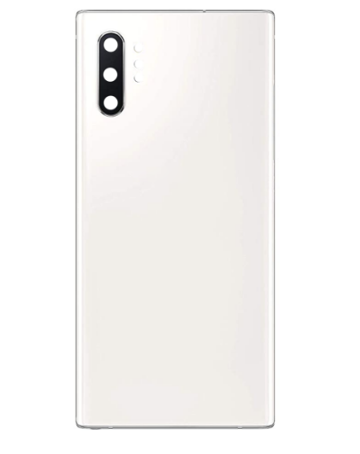 Picture of Back Glass with Camera Lens for Galaxy Note 10 Plus (US / International) (Service Pack) (Aura White)