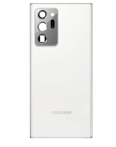 Picture of Back Glass with Camera Lens for Galaxy Note 20 Ultra (US / International) (Service Pack) (Mystic White)