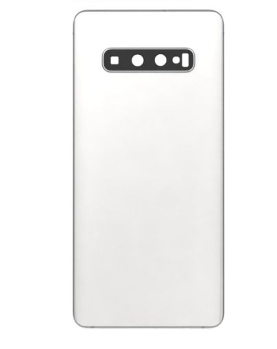 Picture of Back Glass with Camera Lens for Galaxy S10 Plus (US / International) (Service Pack) (Ceramic White)