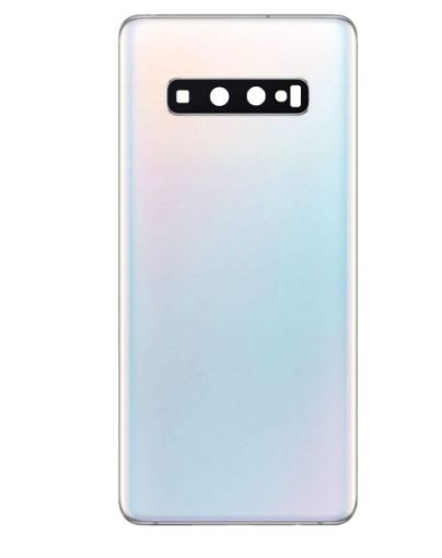 Picture of Back Glass with Camera Lens for Galaxy S10 Plus (US / International) (Service Pack) (Prism White)