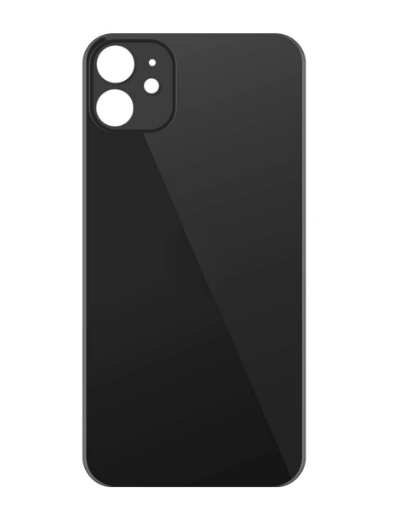 Picture of Back Glass with Bigger Camera Hole for iPhone 11 (NO LOGO) (BLACK)