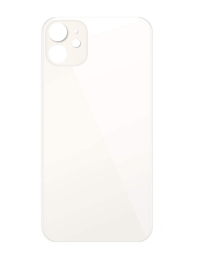 Picture of Back Glass with Bigger Camera Hole for iPhone 11 (NO LOGO) (WHITE)