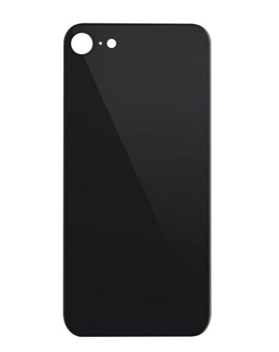 Picture of Back Glass with Bigger Camera Hole for iPhone 8 / SE 2020 (NO LOGO) (BLACK)