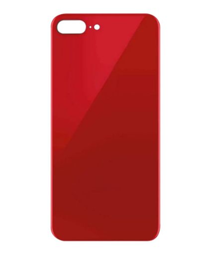 Picture of Back Glass with Bigger Camera Hole for iPhone 8 Plus (NO LOGO) (RED)
