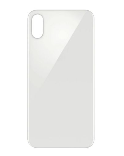 Picture of Back Glass with Bigger Camera Hole for iPhone X (NO LOGO) (SILVER)
