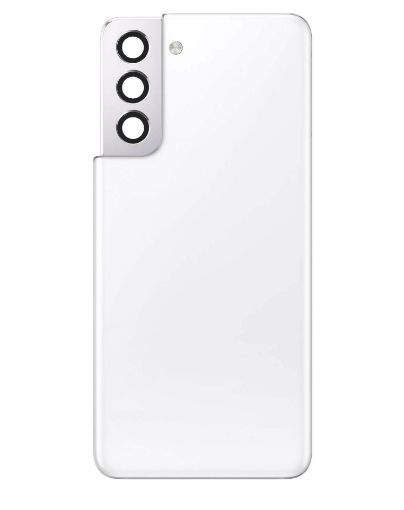 Picture of Back Glass with Camera Lens for Galaxy S21 (US / International) (Service Pack) (Phantom White)