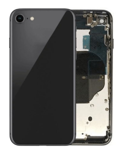Picture of Back Housing Frame with Small Components Pre-Installed for iPhone 8 / SE 2020 (NO LOGO) (BLACK)