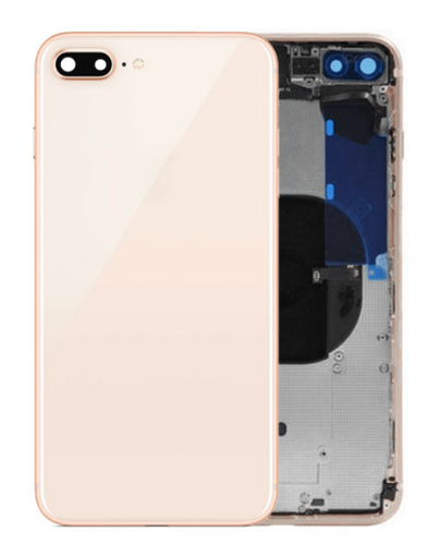 Picture of Back Housing Frame with Small Components Pre-Installed for iPhone 8 Plus (NO LOGO) (GOLD)