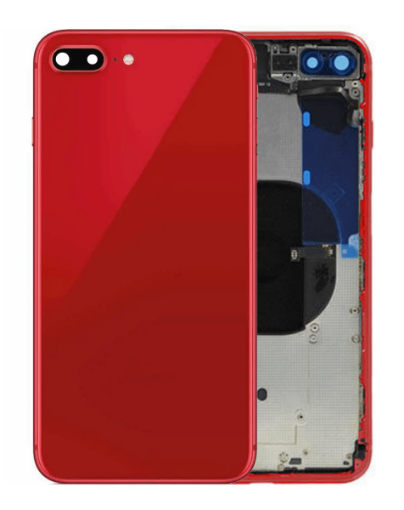 Picture of Back Housing Frame with Small Components Pre-Installed for iPhone 8 Plus (NO LOGO) (RED)