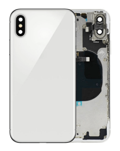 Picture of Back Housing Frame with Small Components Pre-Installed for iPhone X (NO LOGO) (SILVER)
