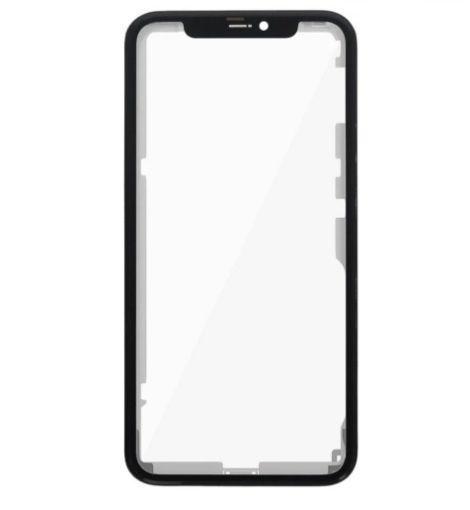 Picture of Front Glass w/ OCA & Metal Frame (Pack of 5) for iPhone 11 (G+ Oca Pro)