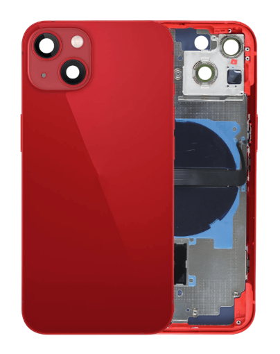Picture of Back Housing Frame with Small Components Pre-Installed for iPhone 13 - RED