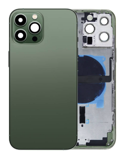 Picture of Back Housing Frame with Small Components Pre-Installed for iPhone 13 Pro Max - ALPINE GREEN